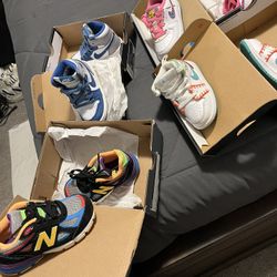 All Size 6c.. Used, New, Worn Once…$45, $50, $55, & $60, Some 2 Pairs  For $100.00!!Jordans, Nike,  New Balance,  Air Force 1s.. Etc .
