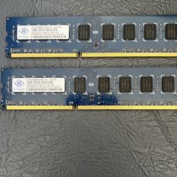 2x4GB (8GB Kit) Nanya DDR3 1600MHz PC3-12800U 1.35V Desktop RAM Memory