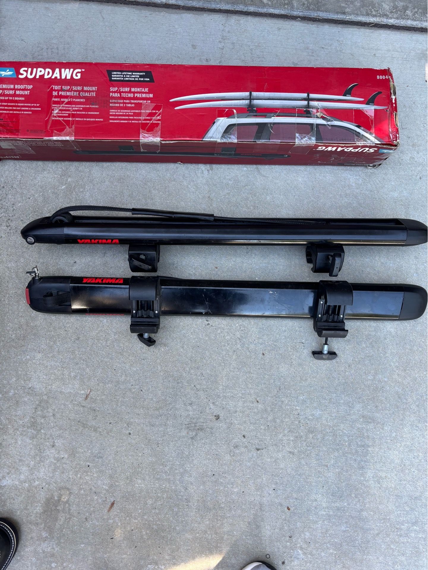 Yakima car rack -surf or paddleboard rack