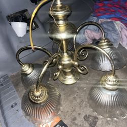 Vintage Brass Chandelier 
