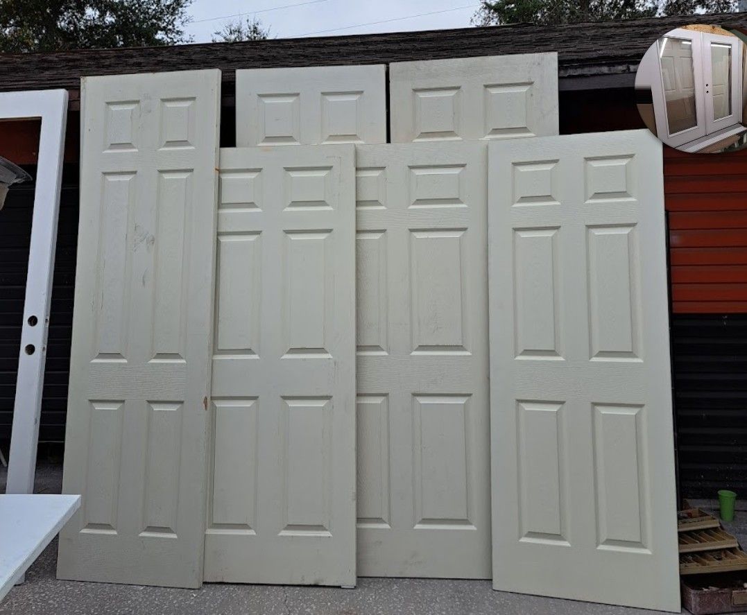 6 panel doors sizes 32;34 and 36 X80