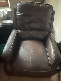 Brown swivel, glider recliner