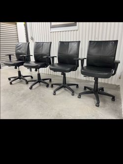 Black Leather Office Chairs $100 each