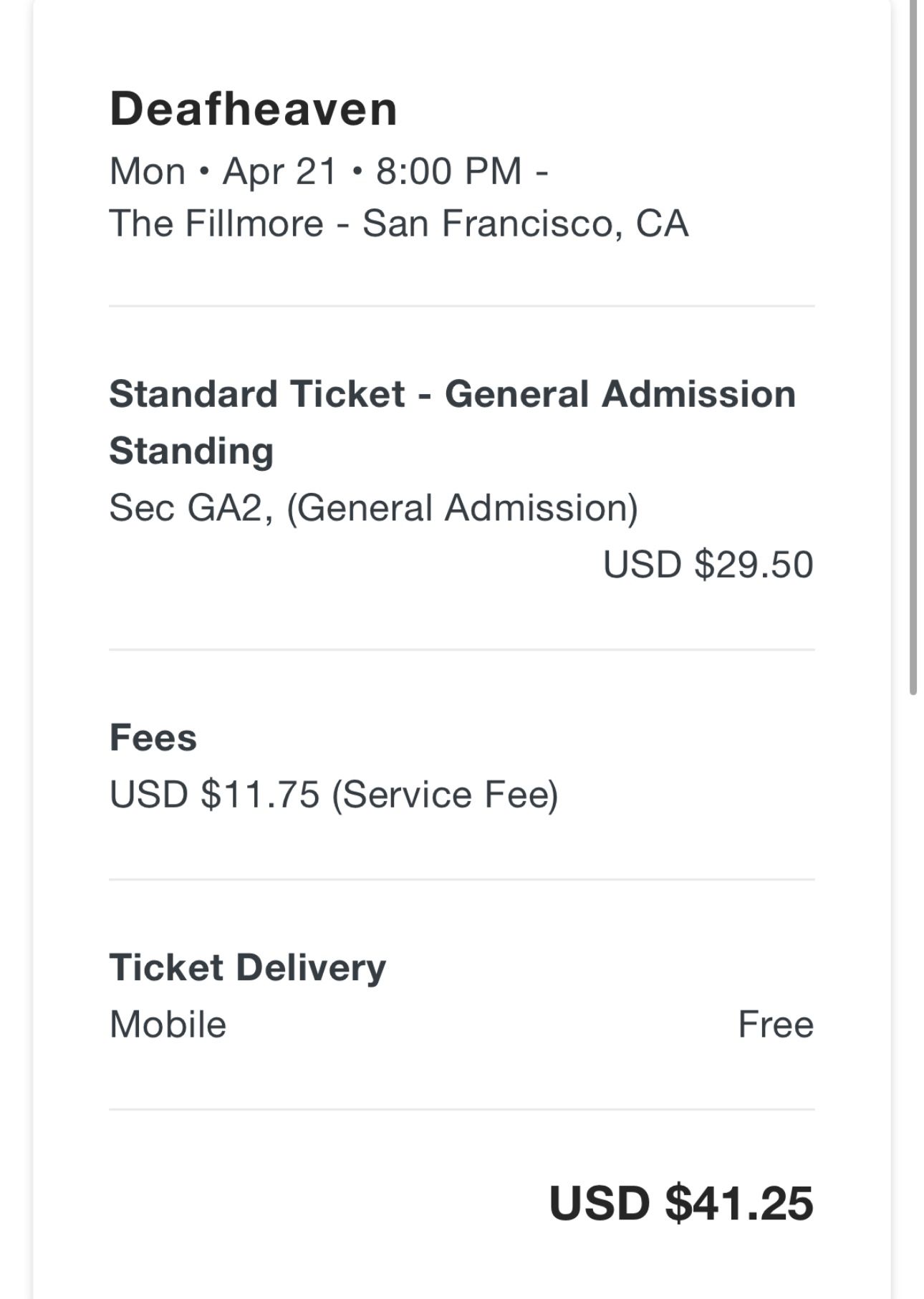 Deafheaven Ticket