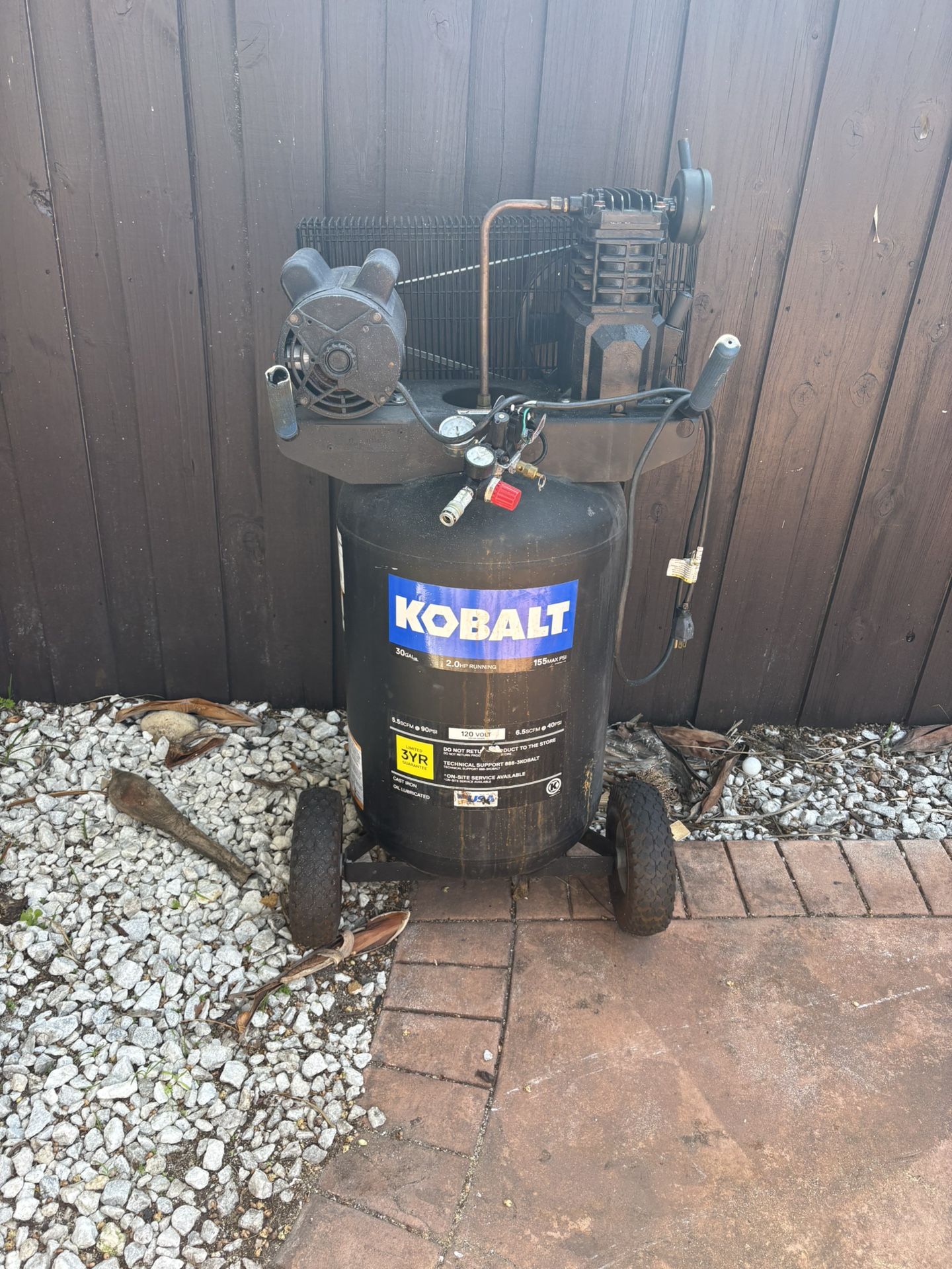 Kobalt 30 Gallon Air Compressor – As Is / Untested