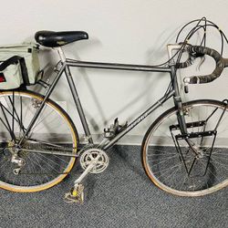 Tall Miyata 1000 Road Bike With Racks Front Phil Hub