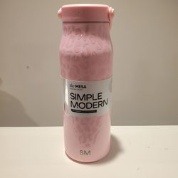 NEW Simple Modern 34oz Mesa Insulated Water Bottle Pink Leopard Print