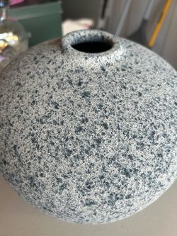 Blue speckled vase