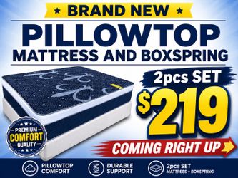 🟢NEW QUEEN PILLOWTOP SET $219