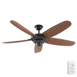 Home Decorators Collection Altura 60 in. Indoor/Outdoor Oil-Rubbed Bronze Ceiling Fan with Downrod and Reversible Motor; Light Kit Adaptable