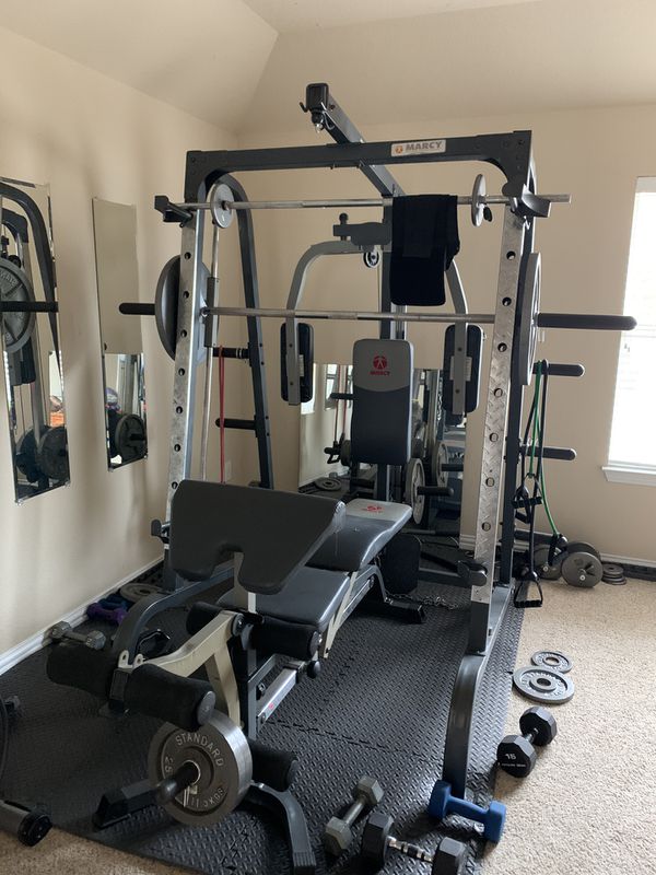 Marcy Smith Machine home gym with weight bench for Sale in ...