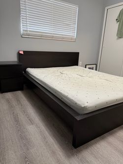 Free! Malm Dark Brown Platform Bed Frame
