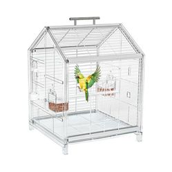 “New”20.5” Portable Bird Cage(white)strong Wire Mesh(retail$79)
