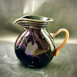 Stunning Studio Art Glass Hand Blown Pitcher 