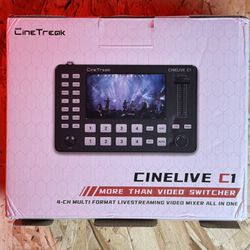 CineTreak CineLive CL-C1 Compact 4-Channel HDMI Streaming Video Switcher with 5" Display