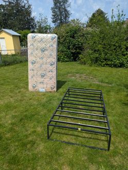 Twin bed. Mattress and base.