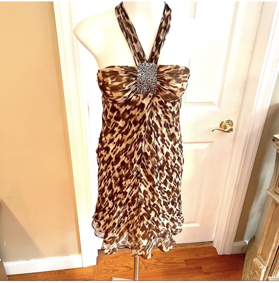 BCBG LEPORD PRINT CHAFON DRESS