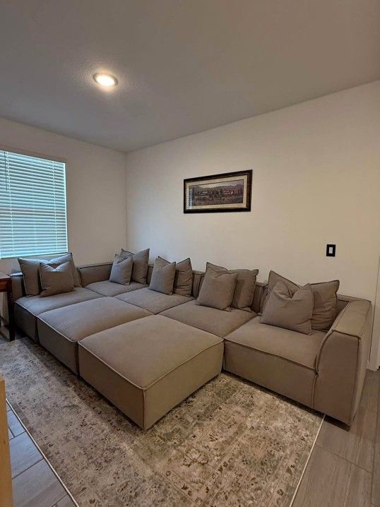 TIGHT TOP BRAND NEW GREY MODULAR SECTIONAL SAME DAY DELIVERY