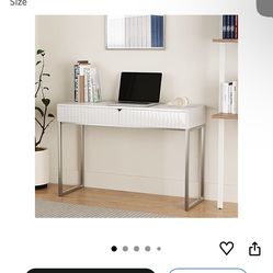 White console table