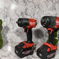 Juego de taladros 1/2 high torque and mid torque , 2 batteries 8.0 forge (NO CHARGER)