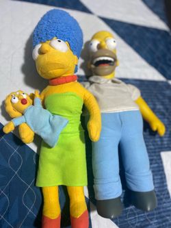 The Simpsons Homer, Marge & Maggie Plush Dolls