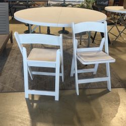Resin Folding Party Chair Vinyl Padded Seat Indoor Outdoor
