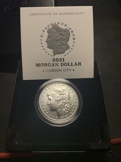 2021 Morgan Silver Dollar With COA And “CC” Privy Marks 