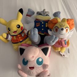 Pokemon World Championships 2025 Plush Set Pikachu Fennekin Machamp Jigglypuff
