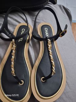 Chanel Chain Thong Sandals