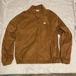 Nike Club Harrington Corduroy Full Zip Up Jacket Brown