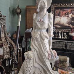 Victorian Woman With Dog