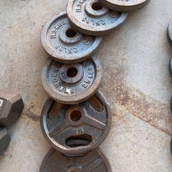 150lbs X6 25lb Olympic Weight Plates 