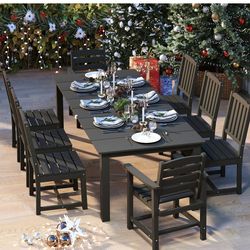 9-Piece Kingdom Outdoor Patio Dining Table Set