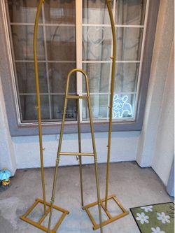 Selling - bundle Balloon Arch Columns and Easel stand.  Assembled, excellent condition.