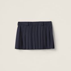 Miu Miu Pleated Batavia Miniskirt New