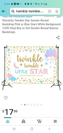 Backdrop Gender reveal Twinkle Twinkle Little Star