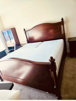 Restoration Hardware King Bed Frame Solid Wood