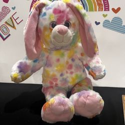 EASTER BUNNY MULTI COLORED SOFT PLUSH -  Large 16 INCH