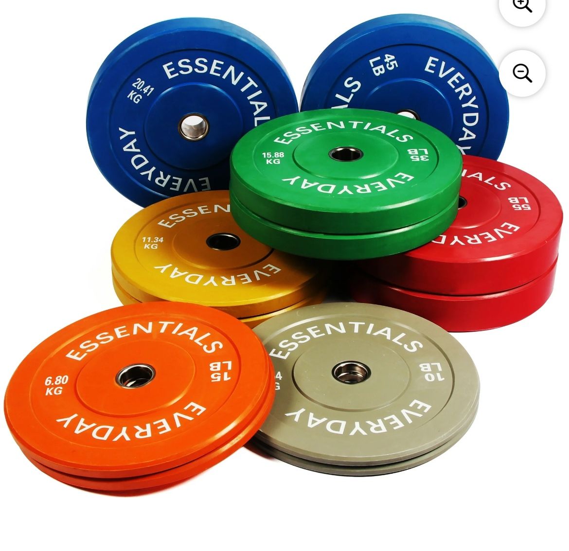 Bumper plate for gym exercise 100lb weights