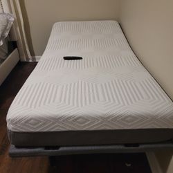 Electric Adjustable Xl Twin Bed With Mattress 