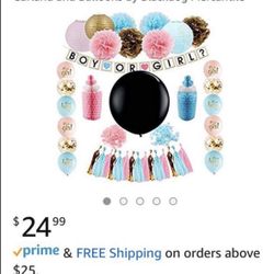 Brand new gender reveal party supplies