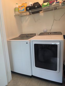 Samsung Smart Top Load Washer & Samsung  Smart Electric Dryer