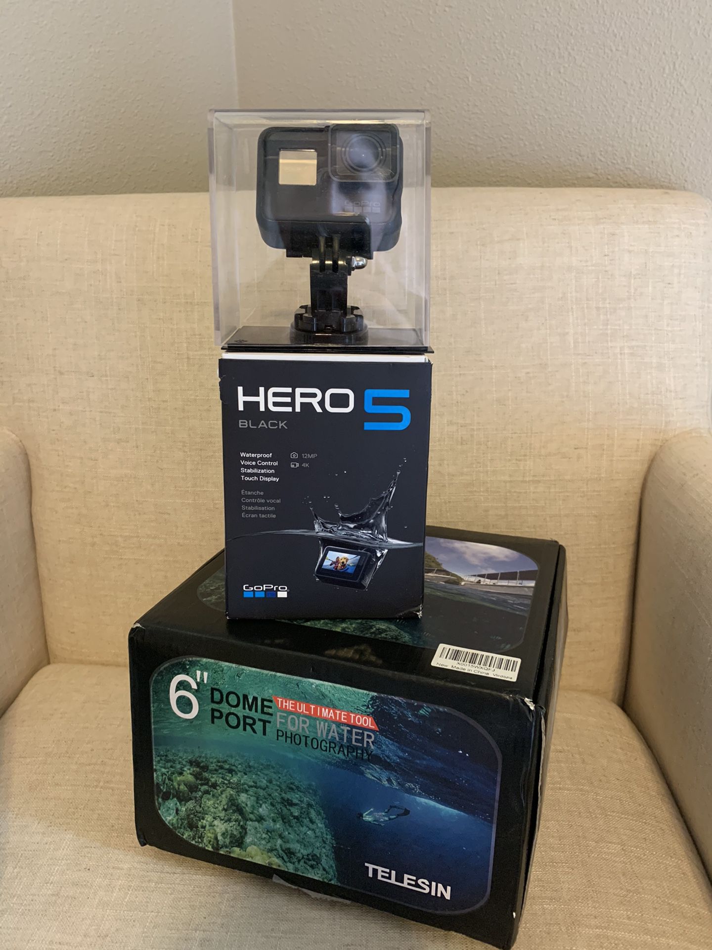 GoPro hero 5 black with 6”dome