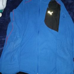 Blue Puma Zip Up Sweathsirt