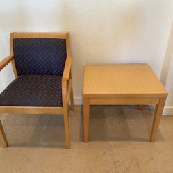 Almost New Chair And Side Table With Great Condition 