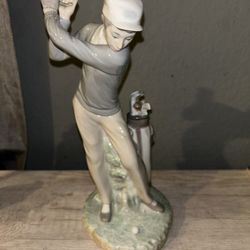 Vintage Lladro Porcelain Figurine - Man golf player - MISSING club