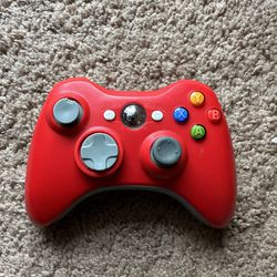 Microsoft XBOX 360 Wireless Controller RED/BLACK,comes with a battery