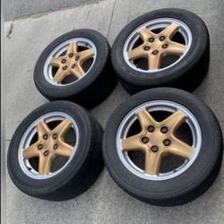 4 — 225/60r16 5x4.72 5x120 Chevy Camaro S10 Bmw Odyssey Wheels Rims Tires!!!