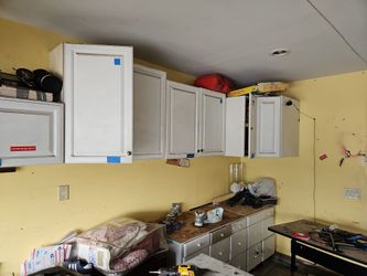 White Wall  garage Cabinets Set