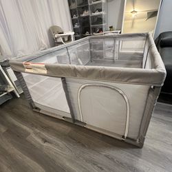Baby Playpen + Play Mat (Separate Purchase) Like New (Can Sell Separately)